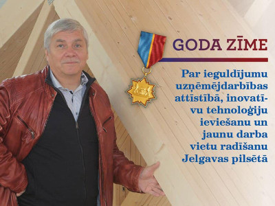 Head of ZTC awarded Decoration of Honor of Jelgava City