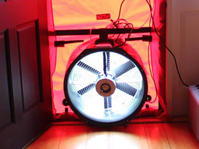 What is a blower door test?