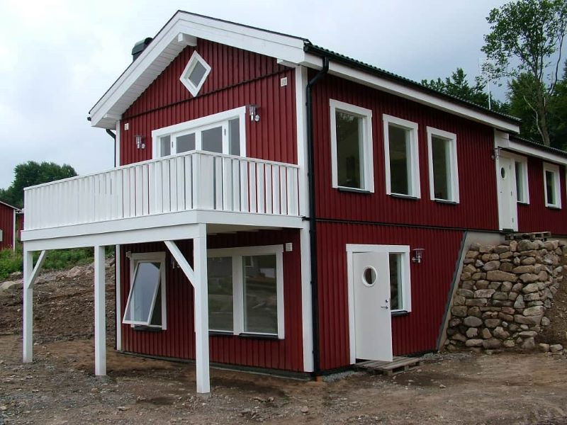Hillside vacation houses in Sonnarp, Sweden