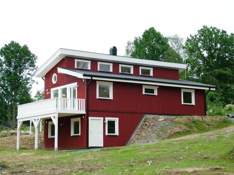 Hillside houses in Tockarp, Sweden