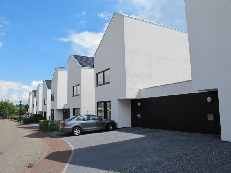 Dvīņu mājas pie Maastricht, Nīderlandē.